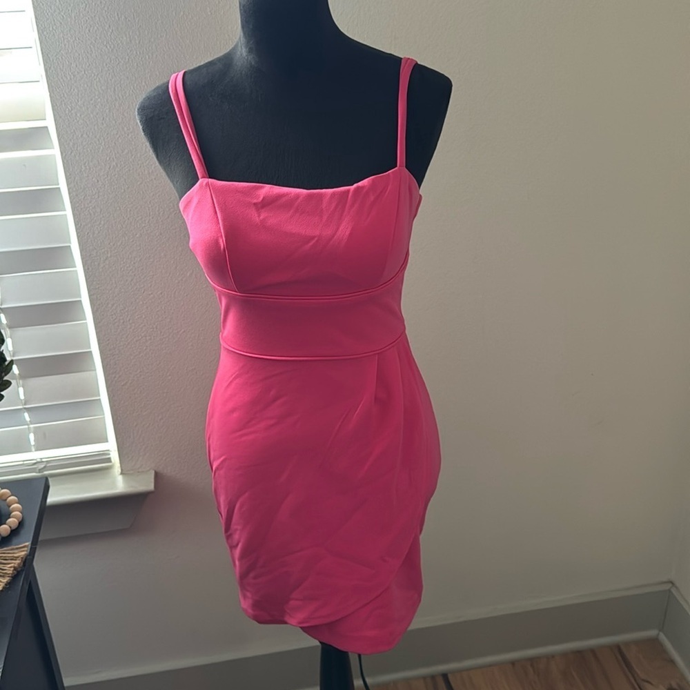 Teeze Me pink cutaway bodycon mini dress Sz 1/2‎